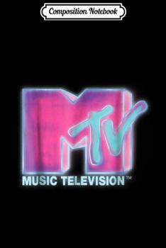 Paperback Composition Notebook: Classic MTV Pink And Blue Neon Logo T- s Journal/Notebook Blank Lined Ruled 6x9 100 Pages Book