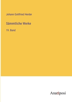 Paperback Sämmtliche Werke: 19. Band [German] Book