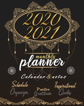 2020-2021 Monthly Planner: Blue Sky 8x10inch 2 Years Monthly Planner Calendar Schedule Organizer From January 1,2020 to December 31,2021 (24 Months Calendar Planner) With Holidays and Motivational Quo