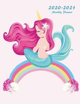 2020-2021 Monthly Planner: Large Two Year Planner with Mermaid Cover (Volume 2)
