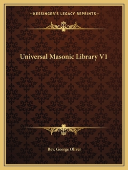 Paperback Universal Masonic Library V1 Book