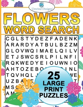 Paperback Flowers Word Search [Large Print] Book