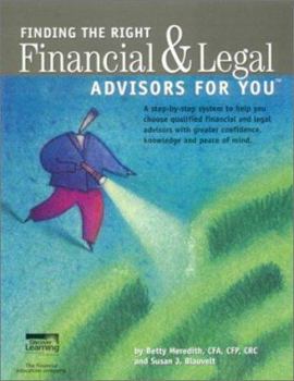 Paperback Finding the Right Financial & Legal Advisors Book
