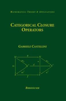 Paperback Categorical Closure Operators Book