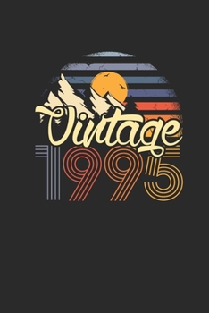 Vintage 1995: Blank Lined Notebook (6 x 9 - 120 pages) Birthday Themed Notebook for Daily Journal, Diary, and Gift