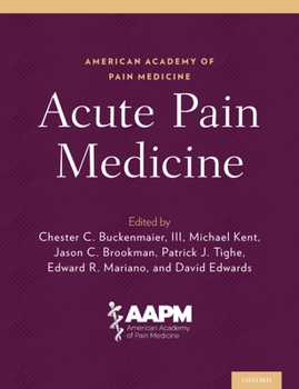 Hardcover Acute Pain Medicine Book