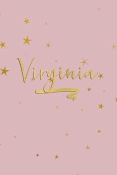 Paperback Virginia: Personalized Journal to Write In - Rose Gold Line Journal Book