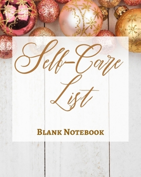Paperback Self-Care List - Blank Notebook - Write It Down - Pastel Rose Gold Pink - Abstract Modern Contemporary Unique Design Book
