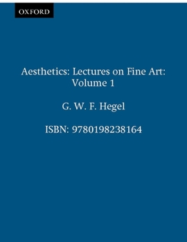 Paperback Aesthetics: Lectures on Fine Artvolume I Book