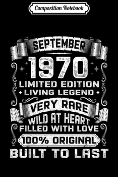 Composition Notebook: September 1974 All Original Parts Vintage Sunset Birthday  Journal/Notebook Blank Lined Ruled 6x9 100 Pages