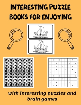 Paperback interesting puzzle books for enjoying: fun and exciting puzzle book for adult games of brain Book