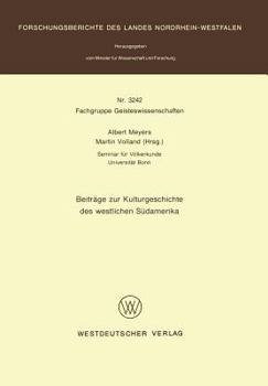 Paperback Beiträge Zur Kulturgeschichte Des Westlichen Südamerika [German] Book