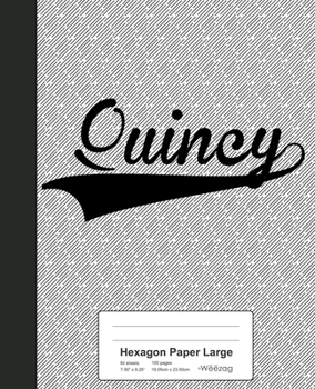 Paperback Hexagon Paper Large: QUINCY Notebook Book