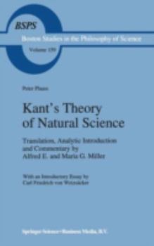 Hardcover Kant's Theory of Natural Science Book