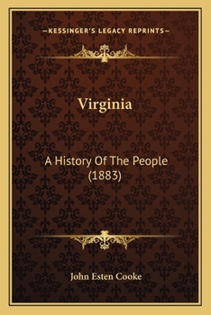 Paperback Virginia: A History Of The People (1883) Book