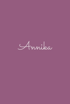 Annika: notebook with the name on the cover, elegant, discreet, official notebook for notes, dot grid notebook,