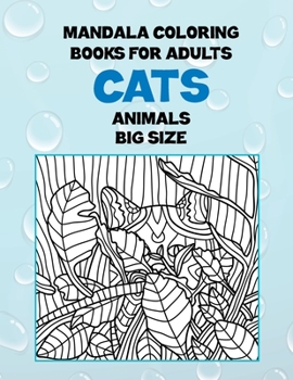 Paperback Mandala Coloring Books for Adults Big size - Animals - Cats Book