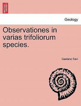 Paperback Observationes in Varias Trifoliorum Species. Book