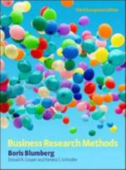 Paperback Business Research Methods. Boris Blumberg, Donald R. Cooper and Pamela S. Schindler Book