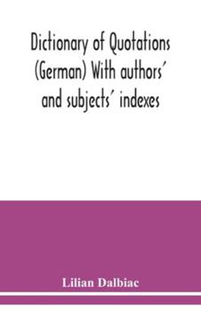 Paperback Dictionary of quotations (German) With authors' and subjects' indexes Book