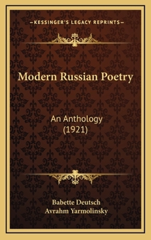 Hardcover Modern Russian Poetry: An Anthology (1921) Book