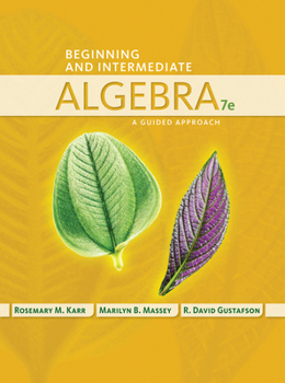 Hardcover Beginning and Intermediate Algebra: A Guided Approach Book