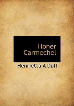 Hardcover Honer Carmechel Book