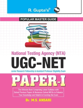 Paperback NTA-UGC-NET (Paper-I) Exam Guide: with Previous Years' (Solved) Papers Book