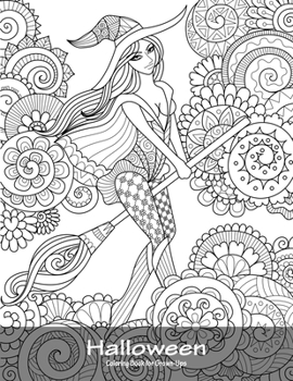 Paperback Halloween Coloring Book for Grown-Ups 1 Book