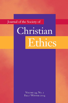 Paperback Journal of the Society of Christian Ethics: Fall/Winter 2014, Volume 34, No. 2 Book