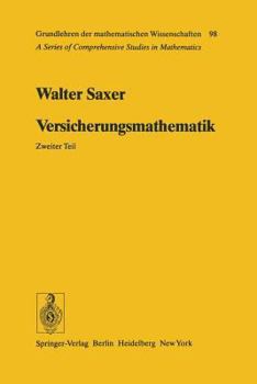 Paperback Versicherungsmathematik [German] Book