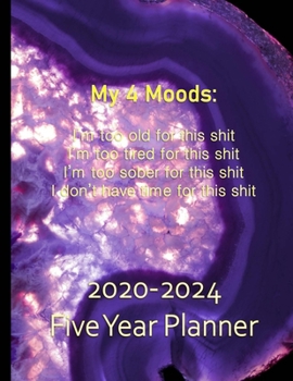2020-2024 Five Year Planner: Monthly Organizer And Five Year Planner Gifts - Gold Agate