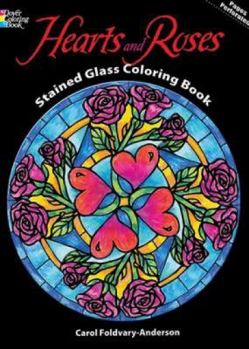Paperback Hearts and Roses Stained Glass Coloring Book