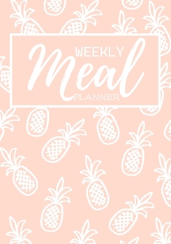 Paperback Weekly Meal Planner: Weeks of Menu Planning Pages with Weekly Grocery Shopping List Light Pink Pattern Book