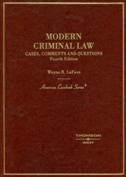 Hardcover Modern Criminal Law: Cases, Comments and Questions Book