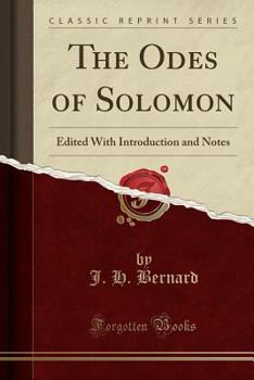 Paperback The Odes of Solomon: Edited with Introduction and Notes (Classic Reprint) Book
