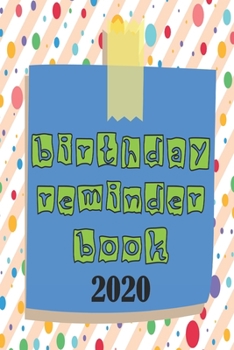 Paperback birthday reminder book