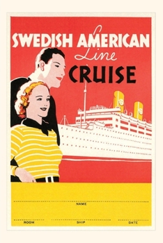 Paperback Vintage Journal Swedish Cruise Travel Poster Book