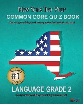 Paperback New York Test Prep Common Core Quiz Book Language Grade 2 Book
