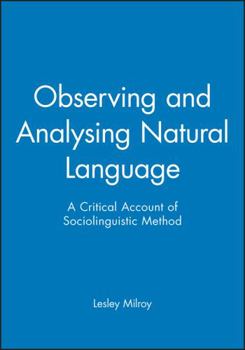 Paperback Observing and Analysing Natural Language Book