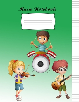 Paperback Music Notebooks for Kids: 6 Staves Music Manuscript Notebooks for kids. Colorful matte designed book cover with over 100 pages. Book is 8.5" x 1 Book
