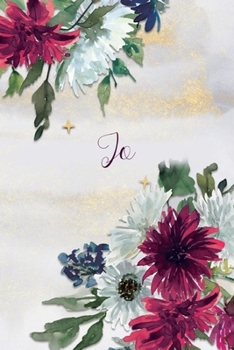 Paperback Jo: Personalized Journal Gift Idea for Women (Burgundy and White Mums) Book