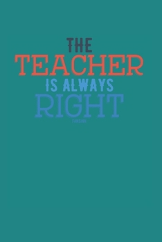 Paperback Funny School Teacher Notebook: Lined Paper Journal 6x9 - 120 Pages Book