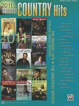 Paperback 2011 Greatest Country Hits: Piano/Vocal/Guitar (Greatest Hits) Book