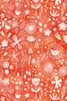 Notes: A Blank Sketchbook with White Flowers on Coral Cover Art