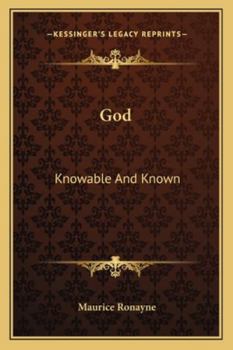 God Knowable and Known