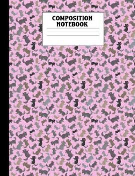 Composition Notebook: Chinchilla Pink Wide Ruled Book
