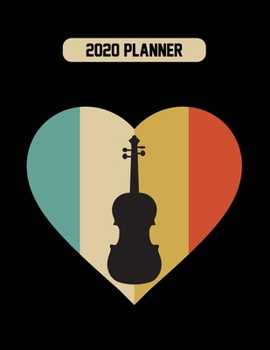 2020 Planner: Cello Player Weekly Planner Includes Daily Planner & Monthly Overview | Personal Organizer With 2020 Calendar | 8.5x11 Inch White Paper