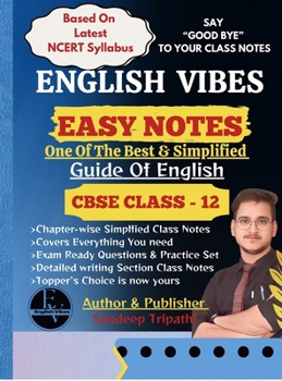 Hardcover English Vibes Easy Notes CBSE XII: English Core 301 Book