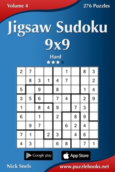 Paperback Jigsaw Sudoku 9x9 - Hard - Volume 4 - 276 Puzzles Book